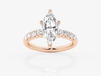 Elara-Side Stone Engagement Ring - Lab Grown Diamonds