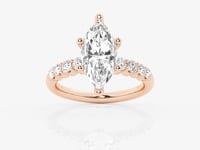 Elara-Side Stone Engagement Ring - Lab Grown Diamonds