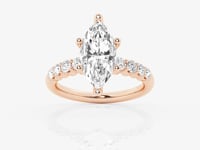 Elara-Side Stone Engagement Ring - Lab Grown Diamonds