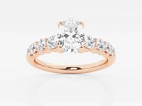 Elara-Side Stone Engagement Ring - Lab Grown Diamonds