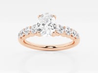 Elara-Side Stone Engagement Ring - Lab Grown Diamonds