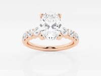 Elara-Side Stone Engagement Ring - Lab Grown Diamonds