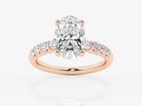 Elara-Side Stone Engagement Ring - Lab Grown Diamonds