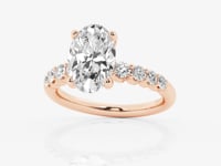 Elara-Side Stone Engagement Ring - Lab Grown Diamonds