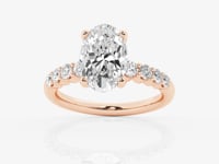 Elara-Side Stone Engagement Ring - Lab Grown Diamonds