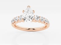 Elara-Side Stone Engagement Ring - Lab Grown Diamonds