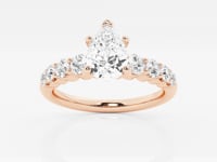 Elara-Side Stone Engagement Ring - Lab Grown Diamonds