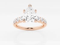 Elara-Side Stone Engagement Ring - Lab Grown Diamonds