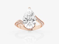 Aubrey-Side Stone Engagement Ring - Lab Grown Diamonds
