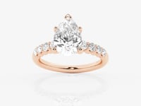 Elara-Side Stone Engagement Ring - Lab Grown Diamonds