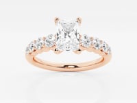 Elara-Side Stone Engagement Ring - Lab Grown Diamonds