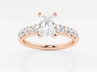 Elara-Side Stone Engagement Ring - Lab Grown Diamonds