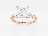 Elara-Side Stone Engagement Ring - Lab Grown Diamonds