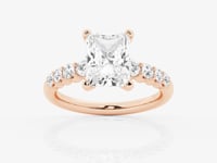 Elara-Side Stone Engagement Ring - Lab Grown Diamonds