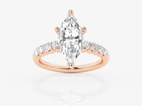 Elara-Side Stone Engagement Ring - Lab Grown Diamonds