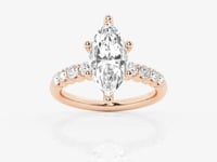 Elara-Side Stone Engagement Ring - Lab Grown Diamonds