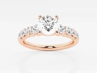 Elara-Side Stone Engagement Ring - Lab Grown Diamonds