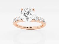 Elara-Side Stone Engagement Ring - Lab Grown Diamonds