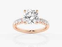 Elara-Side Stone Engagement Ring - Lab Grown Diamonds