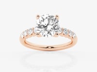 Elara-Side Stone Engagement Ring - Lab Grown Diamonds