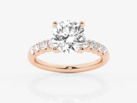 Elara-Side Stone Engagement Ring - Lab Grown Diamonds