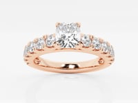 Aurora-Side Stone Engagement Ring - Lab Grown Diamonds