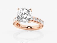 Aurora-Side Stone Engagement Ring - Lab Grown Diamonds