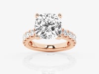 Aurora-Side Stone Engagement Ring - Lab Grown Diamonds