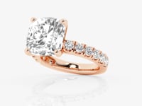 Aurora-Side Stone Engagement Ring - Lab Grown Diamonds