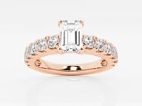 Aurora-Side Stone Engagement Ring - Lab Grown Diamonds