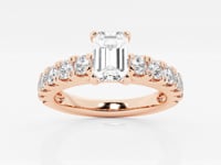 Aurora-Side Stone Engagement Ring - Lab Grown Diamonds