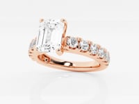 Aurora-Side Stone Engagement Ring - Lab Grown Diamonds