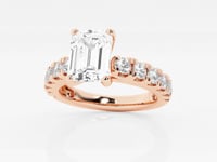 Aurora-Side Stone Engagement Ring - Lab Grown Diamonds