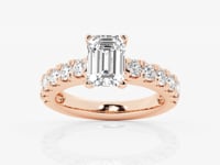 Aurora-Side Stone Engagement Ring - Lab Grown Diamonds