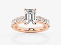 Aurora-Side Stone Engagement Ring - Lab Grown Diamonds
