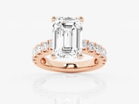 Aurora-Side Stone Engagement Ring - Lab Grown Diamonds
