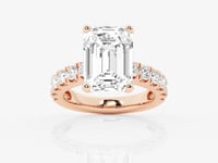 Aurora-Side Stone Engagement Ring - Lab Grown Diamonds