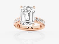 Aurora-Side Stone Engagement Ring - Lab Grown Diamonds
