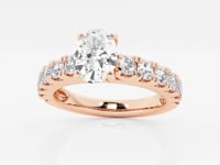 Aurora-Side Stone Engagement Ring - Lab Grown Diamonds