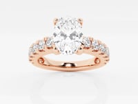 Aurora-Side Stone Engagement Ring - Lab Grown Diamonds