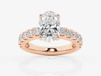 Aurora-Side Stone Engagement Ring - Lab Grown Diamonds