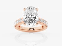 Aurora-Side Stone Engagement Ring - Lab Grown Diamonds