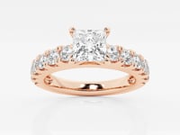 Aurora-Side Stone Engagement Ring - Lab Grown Diamonds