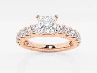 Aurora-Side Stone Engagement Ring - Lab Grown Diamonds