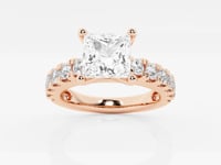 Aurora-Side Stone Engagement Ring - Lab Grown Diamonds