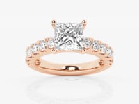 Aurora-Side Stone Engagement Ring - Lab Grown Diamonds