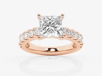 Aurora-Side Stone Engagement Ring - Lab Grown Diamonds