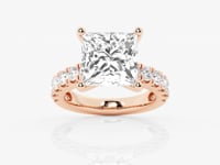 Aurora-Side Stone Engagement Ring - Lab Grown Diamonds