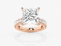 Aurora-Side Stone Engagement Ring - Lab Grown Diamonds