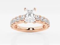 Aurora-Side Stone Engagement Ring - Lab Grown Diamonds